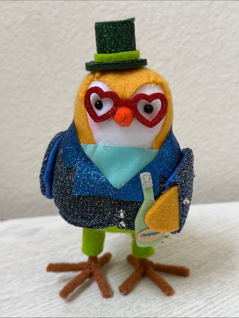 2025 Ballyhoo Holiday Celebration Happy New Year Fancy Dressed Bird Home Decor